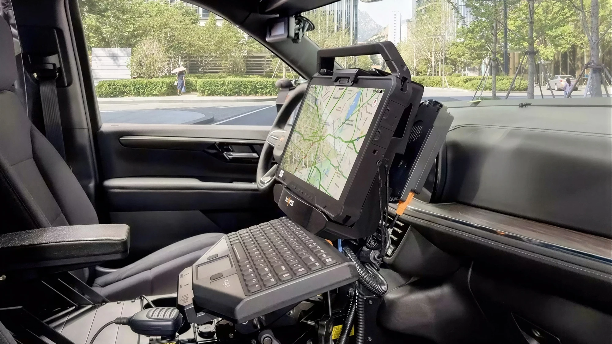 Havis Docking Station im Fahrzeug montiert